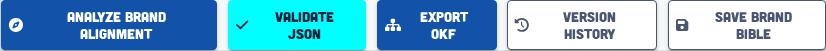 Brand Briefing includes the Export OKF action for opening the Market Brew OKF export workflow.